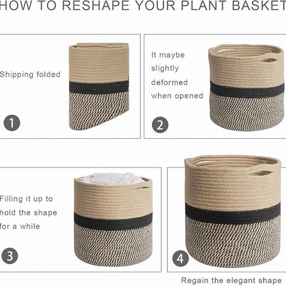 Rope plant basket 11” x 11” - Picture 5 of 7